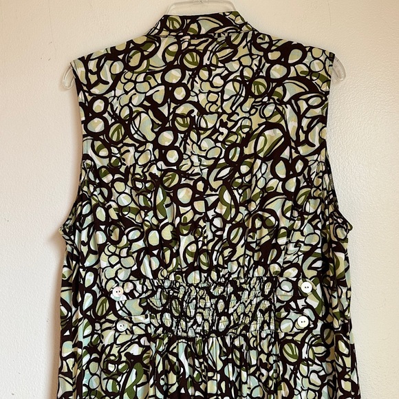 3/$20 💥 Studio 1940 Maxi Dress Front Button Down Collared Smocked Back Teacher - Picture 11 of 17